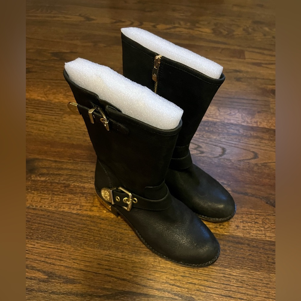 Vince Camuto mid calf leather boots Sz 7 Worn one time